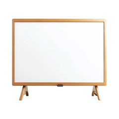 Empty Whiteboard Isolated PNG Transparent Background.