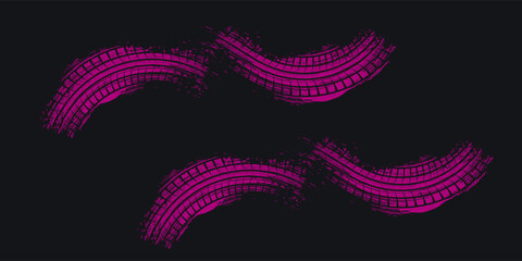 Abstract black and purple background with tire tracks.. vector illustration eps 10 © Ribut