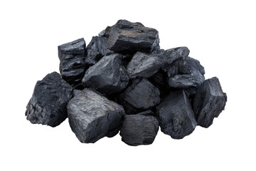 Fototapeta premium Pile of dark gray charcoal chunks