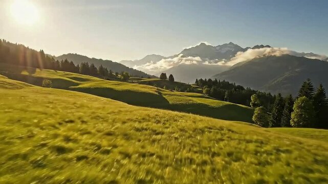 sunrise in the mountains