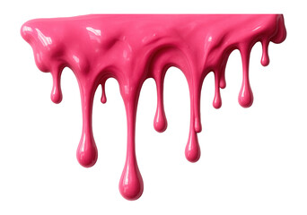 Pink paint dripping, creating dynamic fluid movement with artistic texture.