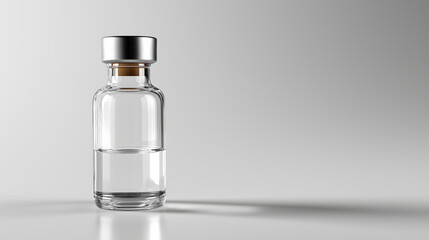 Professional medical vaccine vial with sterile cap injection syringe healthcare and pharmaceutical equipment for immunization health treatment and clinical use