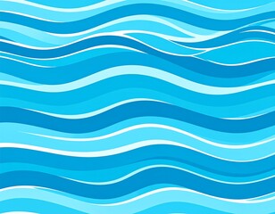 Abstract wavy blue and white pattern.