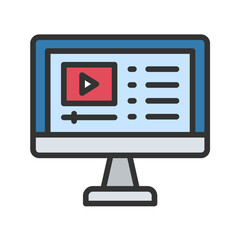 Content Production icon vector image. Suitable for mobile apps, web apps and print media.