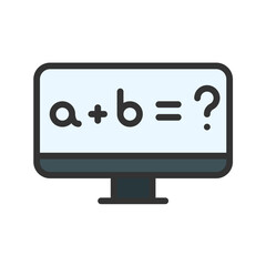 Online Formula icon vector image. Suitable for mobile apps, web apps and print media.