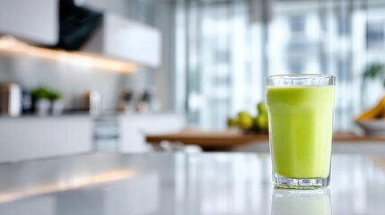 Green smoothie modern kitchen