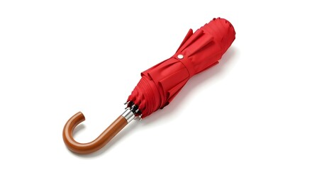 red umbrella mockup on white background