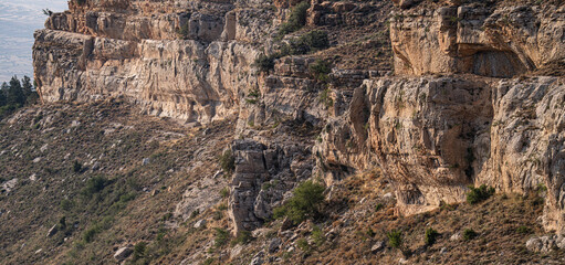 Erosión del agua en las rocas en Gúdar, Teruel