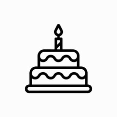 vector illustration of cake