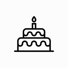 birthday cake vector illustration