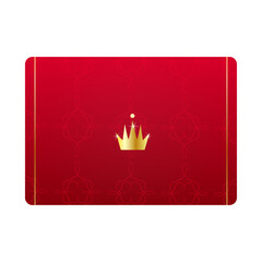 Red business card vector illustration
