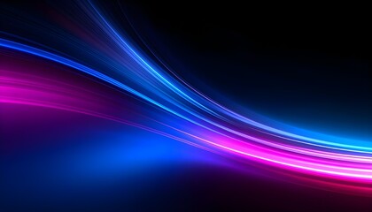 Digital abstract background with flowing lines in vibrant blue, pink, and purple against a dark backdrop