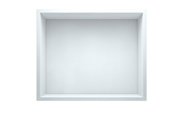 Empty white box isolated on transparent background, a versatile mockup for product display, storage, or design projects with clean and modern look