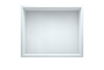 Empty white box isolated on transparent background, a versatile mockup for product display, storage, or design projects with clean and modern look
