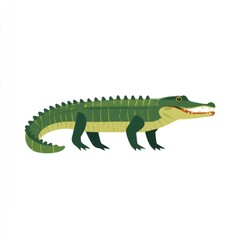 Obraz premium Crocodile Animal Flat Icon Minimal Design