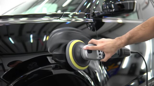 The Process of Car Paint Correction Using a Polisher