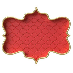 Elegant Ornate Gold Frame Red Textured Background