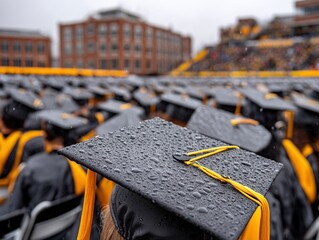 Graduates in Cap and Gown at Commencement, Celebrating Academic Success and the Journey Towards Professional Life.