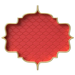 Elegant Red and Gold Decorative Banner