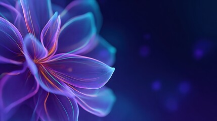 Abstract Curved Lines on a Gradient Background, Representing Business, Science, and Technology Concepts.