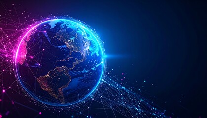 Abstract globe with network connections