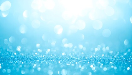 A beautiful light blue backdrop featuring sparkling glitter and soft bokeh.