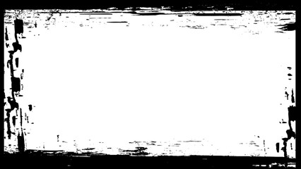 black stroke grunge border frame empty background picture template