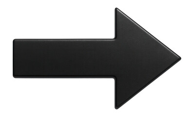 Fototapeta premium Black right-pointing arrow with a thick shaft and triangular head.