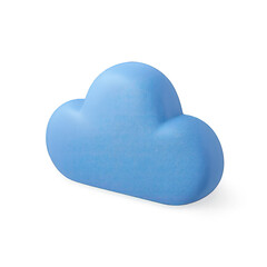 Cloud Icon – 3D Digital Technology Symbol