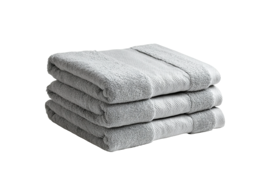 Premium quality towels isolated on transparent background
