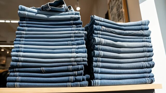 Stacked Jeans Display