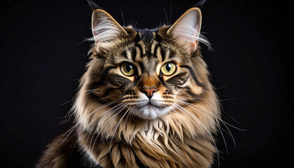 Fototapeta premium black cat portrait