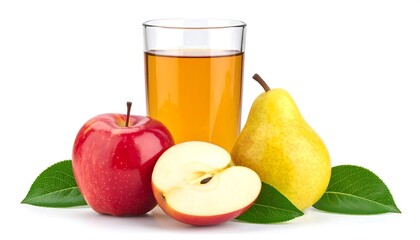 Fresh juice and fruit still life