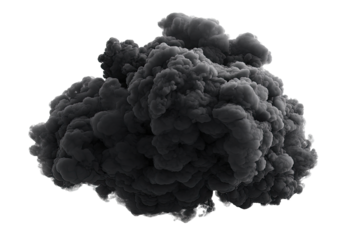 Dark, voluminous cloud of smoke or ink