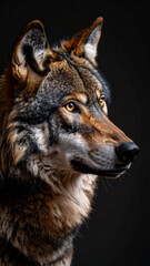 Fototapeta premium cute animal portrait on black background