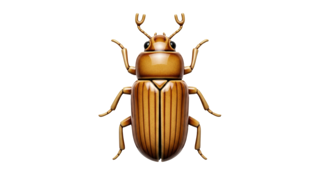 Isolated Brown Beetle
