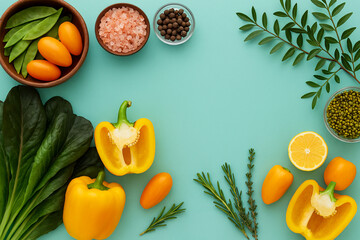 vegetables background. the image generated by ai