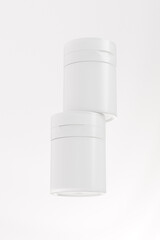 Airless cosmetic bottle with flip top cap mockup, translucent airless pump skincare packaging, cylindrical plastic cream jar container, transparent airless facial lotion bottle with pump dispenser