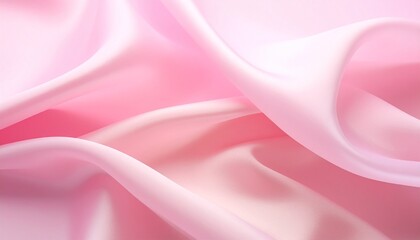 Fototapeta premium Beautiful pale pink silk or satin fabric background with gentle, soft, and flowing waves and a smooth, luxurious texture