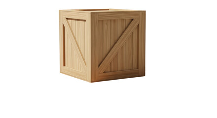 Isolated Wooden Crate