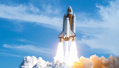 Fototapeta na wymiar 発射するロケットの写真