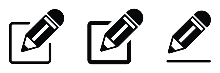 Edit icon, pencil icon isolated sign symbol vector illustration