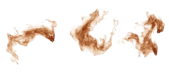 Abstract Brown Shapes Arrangement On Transparent Background