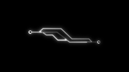 A cinematic shot of a glowing futuristic HUD neon interface with holographic circles and data grids. - Powered by Adobe