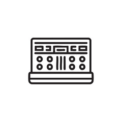 Fototapeta premium A simple line drawing of a musical synthesizer.