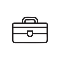A simple line drawing of a briefcase.
