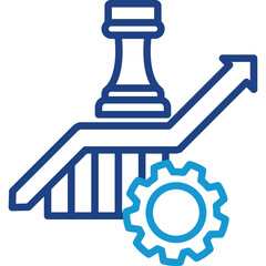 Growth Strategy line color icon