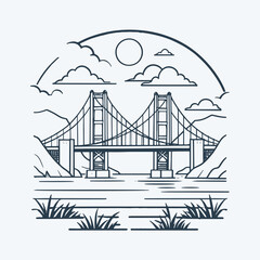 Sketch Golden Gate Bridge
