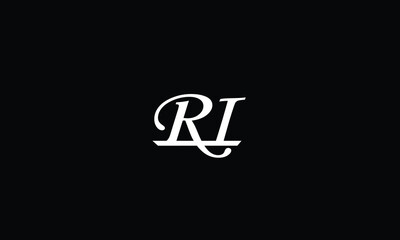 Obraz premium RI,IR,R,I,I,R abstract, letters, logo, monogram, style, symbols, ambitions, icons, 