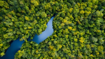 A white dove is flying peacefully over a green landscape with a blue sky and trees